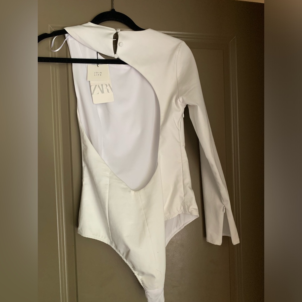 White Long Sleeve Bodysuit - Picture 2 of 2
